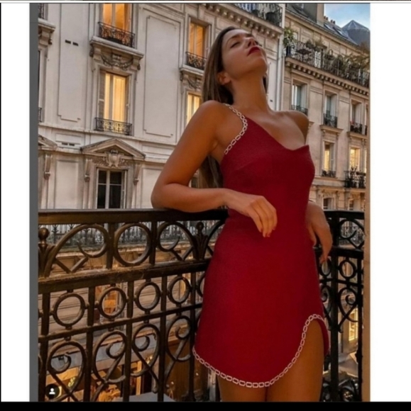 Zara Tweed Mini Dress With Gold Chain Trim NWT Bloggers Favorite 😍 - Picture 2 of 16